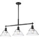 Orwell 3 Light 36 inch Matte Black Linear Pendant Ceiling Light